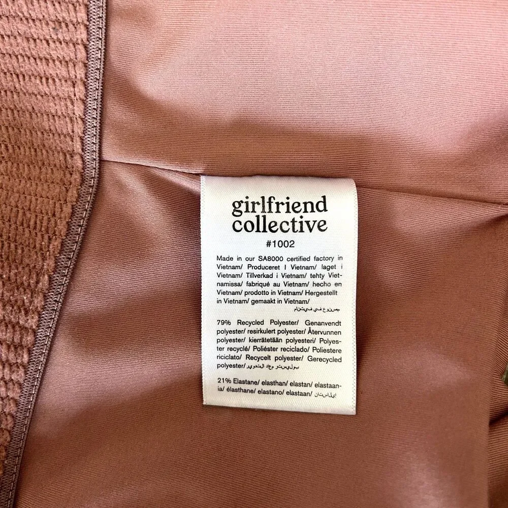 NWOT GIRLFRIEND COLLECTIVE Paloma Sports‎ Bra XS Rose Quartz Pink Racerback Crop
